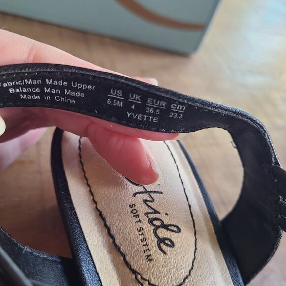 LIFESTRIDE Womens Strappy Sandal Yvette Wedge Sling Back Black SZ 6.5 NEW - Picture 5 of 6